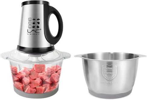 Food Processor,Meat Grinder,250W Powerful Small Food Chooper,Electric Vegetable Chopper with a 8 Cup Bowl and a 4 Blades for Meat Fish Baby Food Fruit in Kuwait