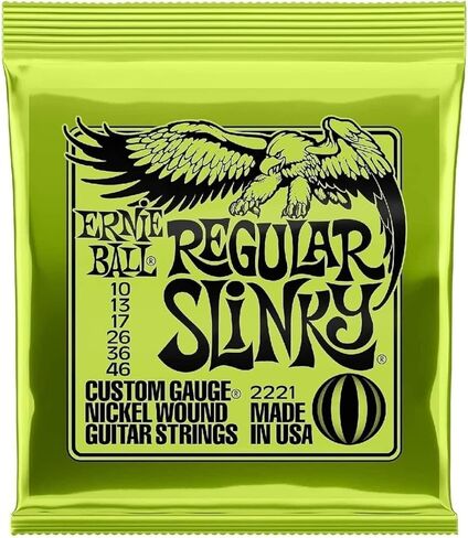 Ernie Ball منتظم Slinky Custom Gauge Nickel جرح الجيتار سلسلة - Set.010 - .046 (3 عبوة) in Saudi Arabia