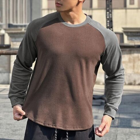قمصان طويلة الأكمام للرجال تجريب تشغيل قميص رياضي سريع جاف جاف جاري الجفاف tshirt خفيفة الوزن 50+ المشي لمسافات طويلة الصيد in Kuwait