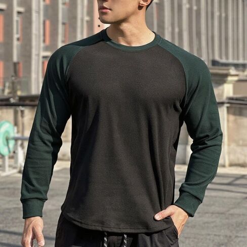 قمصان طويلة الأكمام للرجال تجريب تشغيل قميص رياضي سريع جاف جاف جاري الجفاف tshirt خفيفة الوزن 50+ المشي لمسافات طويلة الصيد in Kuwait