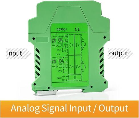 عزل إشارة DC التناظرية المرسل 0-10V 4-20MA عزل الإشارة التناظرية متعددة القنوات ومحول عزل إشارة تيار الإخراج (2 الإدخال 2 الإخراج ، 0-5V Outder_DC24V الإدخال power_0-5v الإدخال) in Kuwait