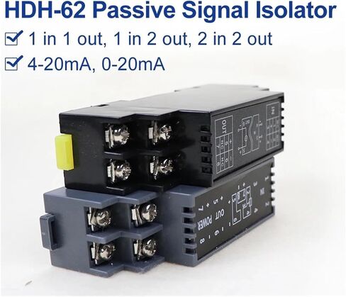HDH-62 عزل الإشارة السلبي 4-20MA وحدة الموزع الحالي 1 في 1 OUT 2 في 2 OUT 0-20MA قناة (1 في 2 OUT ، 4-20MA INPUT_0-20MA OUTPUT) in Saudi Arabia