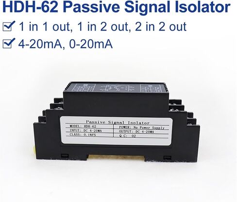 HDH-62 عزل الإشارة السلبي 4-20MA وحدة الموزع الحالي 1 في 1 OUT 2 في 2 OUT 0-20MA قناة (1 في 2 OUT ، 4-20MA INPUT_0-20MA OUTPUT) in Saudi Arabia