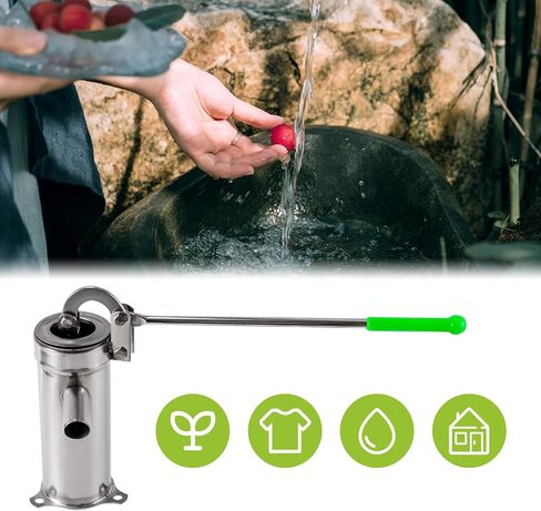 Suction Pump, Stainless Steel Manual Water Jet Pump Domestic Well Hand Shake Suction Pump Groundwater for Home Garden Yard in Saudi Arabia