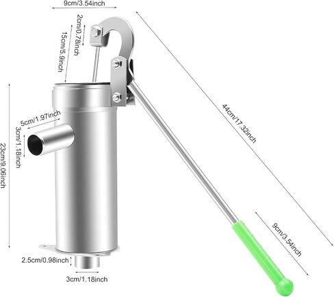 Suction Pump, Stainless Steel Manual Water Jet Pump Domestic Well Hand Shake Suction Pump Groundwater for Home Garden Yard in Saudi Arabia