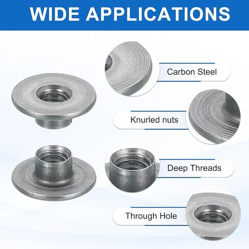 Meccanixity 16pcs 1/4 "-20 × 10 مم BRAD ثقب TEE CORBON CORBON in Saudi Arabia