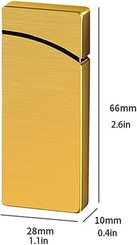 Ultra-Thin Windproof red Flame Lighter, Metal Butane Lighter, Portable Lighter, Adjustable Flame Lighter, Suitable for Outdoor, Candle, Camping and Other Scenes (Butane not Included)(Gold) in Saudi Arabia