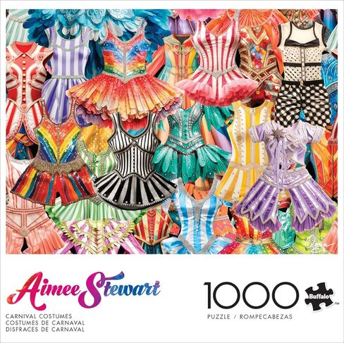 Buffalo Games - Aimee Stewart - أغلفة الألبوم الرجعية - أحذية بانوراما 1000 قطعة للبالغين - اللغز التحدي المثالي لليالي اللعبة - الحجم النهائي هو 26.75 × 19.75 in Kuwait