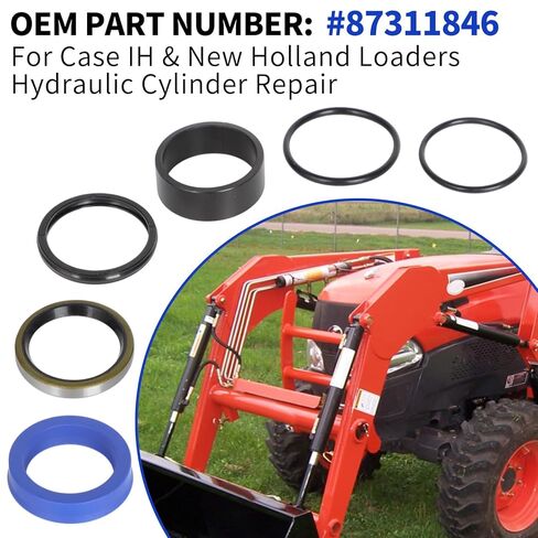 SEAL KIT 87311846 للحالة IH & New Holland Loaders REPART AYALINRY REPARTER 1.75 '' Bore & 1.38 '' ROD | مجموعة استبدال ختم النتريل 6-PC in Saudi Arabia