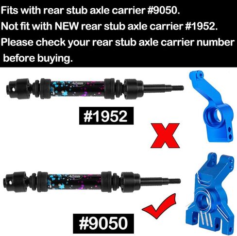 ترقيات RC جزء لخداع Slash Rustler Jato 4x4 VXL/BL-2S ، RC #45 مهاوي محرك CVD الصلب ، قفزات عمود القيادة الخلفي الأمامية الصلبة (4pcs) ، استبدل #9051 #9052 Red Red in Kuwait