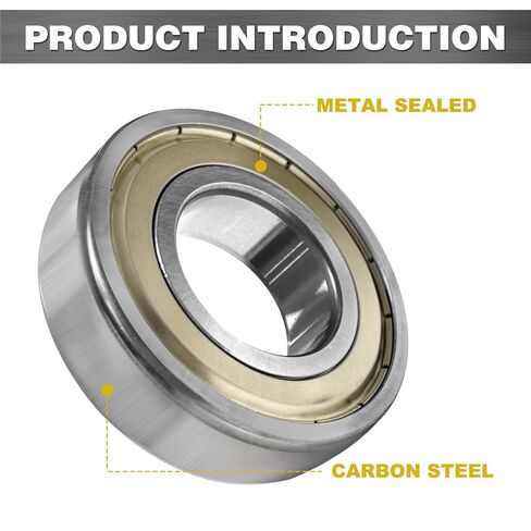 BBMB 6206-RS SEAL RUBBER SEAL DEEP DEED BLOUS ، P5 الدقة العالية وأداء عزم الدوران القوي ، محامل الصلب كروم 30x62x16 مم (2Pack) in Saudi Arabia