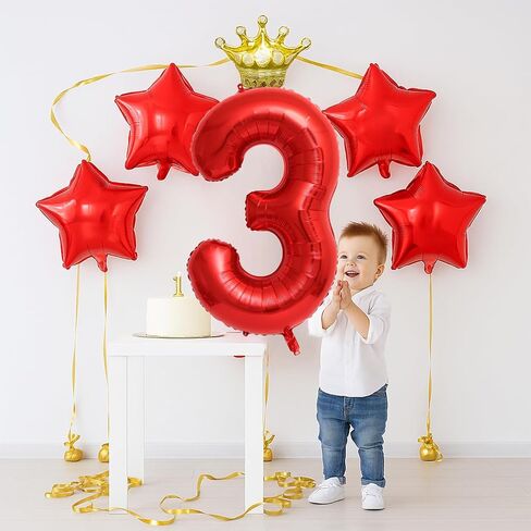 40 Inch 11th Number Balloon,Red and Blue Balloons,Cartoon Theme Star and Foil Balloon for Kids Birthday Party Decorations,Anniversary (Red and Blue-11) in Saudi Arabia