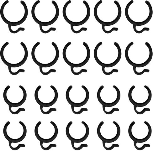 TAODAN 20/25mm Plastic Tripod Microphone Stand Cable Clip (10pcs) - Black in Saudi Arabia