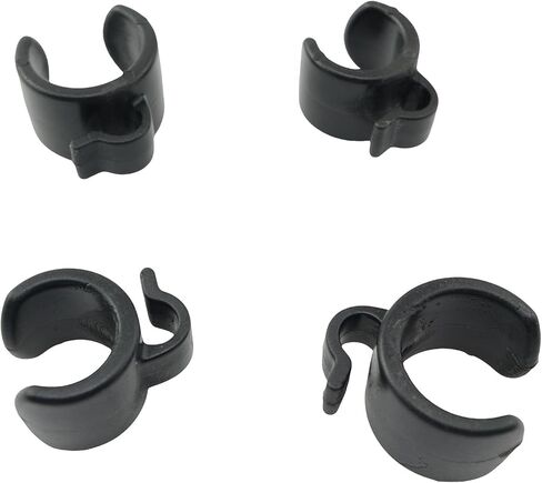 TAODAN 20/25mm Plastic Tripod Microphone Stand Cable Clip (10pcs) - Black in Saudi Arabia