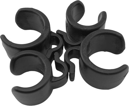 TAODAN 20/25mm Plastic Tripod Microphone Stand Cable Clip (10pcs) - Black in Saudi Arabia
