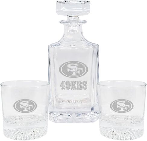 The Memory Company | Licensed NFL 27oz & 12oz Etched Team Logo Decanter Set in Saudi Arabia