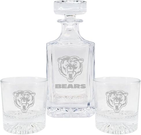 The Memory Company | Licensed NFL 27oz & 12oz Etched Team Logo Decanter Set in Saudi Arabia