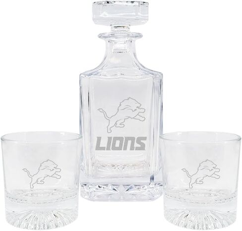 The Memory Company | Licensed NFL 27oz & 12oz Etched Team Logo Decanter Set in Saudi Arabia