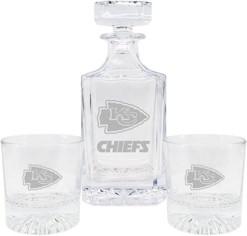 The Memory Company | Licensed NFL 27oz & 12oz Etched Team Logo Decanter Set in Saudi Arabia