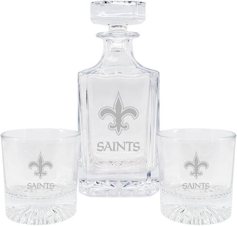 The Memory Company | Licensed NFL 27oz & 12oz Etched Team Logo Decanter Set in Saudi Arabia