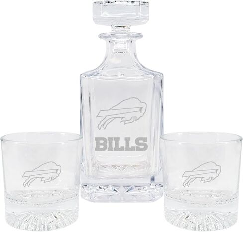 The Memory Company | Licensed NFL 27oz & 12oz Etched Team Logo Decanter Set in Saudi Arabia