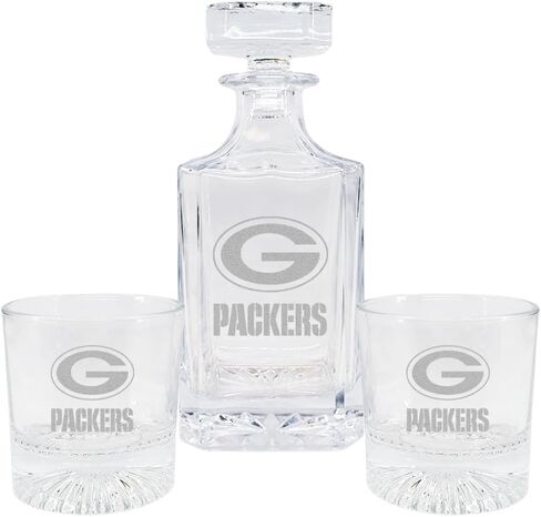 The Memory Company | Licensed NFL 27oz & 12oz Etched Team Logo Decanter Set in Saudi Arabia