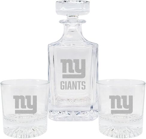 The Memory Company | Licensed NFL 27oz & 12oz Etched Team Logo Decanter Set in Saudi Arabia