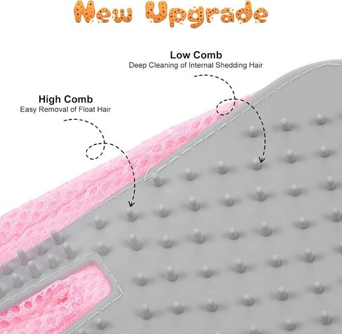 2 in 1 Pet Grooming Glove for Cats & Dogs, Efficient Deshedding Brush Pet Long Short Fur Removal Glove, Gentle Massaging Puppy Kitten Bathing Grooming Brush Tool, Easy Clean Floating Hair Mitt in Saudi Arabia
