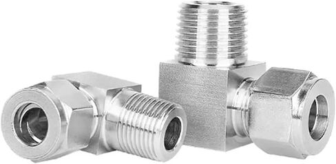1PCS 304 Stainless Steel 90° Elbow Double Ferrule Tube Pipe Fittings 3mm 4mm 8mm 10mm 12mm OD 1/8" 1/4" 3/8" 1/2" Male Connector(12mm OD Pipe,1/8") in Saudi Arabia
