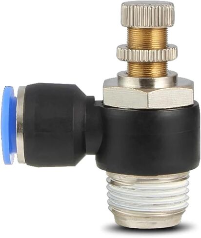 20pcs توصيل سريع بالتوصيل الهوائي SL 4 6 8 10 12mm Thread 1/8 1/4 3/8 1/2 AIR SPEED VALVE VALVE VALVE (SL8-01 (OD8MMM-1I8)) in Saudi Arabia