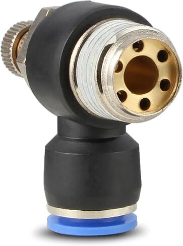 20pcs توصيل سريع بالتوصيل الهوائي SL 4 6 8 10 12mm Thread 1/8 1/4 3/8 1/2 AIR SPEED VALVE VALVE VALVE (SL8-01 (OD8MMM-1I8)) in Saudi Arabia