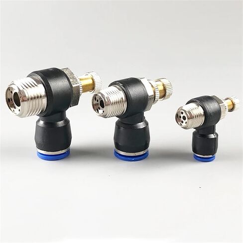 20pcs توصيل سريع بالتوصيل الهوائي SL 4 6 8 10 12mm Thread 1/8 1/4 3/8 1/2 AIR SPEED VALVE VALVE VALVE (SL8-01 (OD8MMM-1I8)) in Saudi Arabia