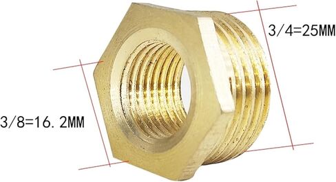 1PCS النحاس النحاس السداسي السداقي انخفاض أنبوب تركيب 1/8 "1/4" 3/8 "1/2" 3/4 "أنثى × موصل الموصل الذكور محول غاز المياه (3-6) in Saudi Arabia