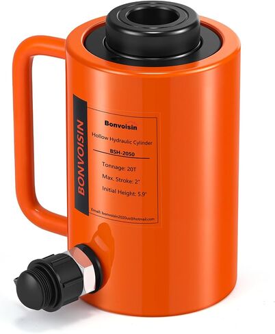 Bonvoisin Hydraulic Hollow Jack Cylinder 20t Cylinder Ram Cylinder 2 "Stroke Porta RAM أسطوانات رفع التمثيل أحادي التمثيل لبناء السفن الآلية in Saudi Arabia