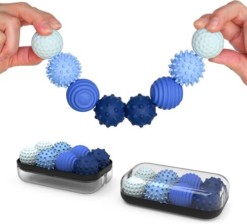 ONO Signets – Silicone Magnetic Balls with Textured Dimples, Bumps, and Waves | Fun to Play with Fidget Toy for Adults | Help Relieve Stress, Anxiety, Tension | Promotes Focus, Clarity (Teal) in Kuwait