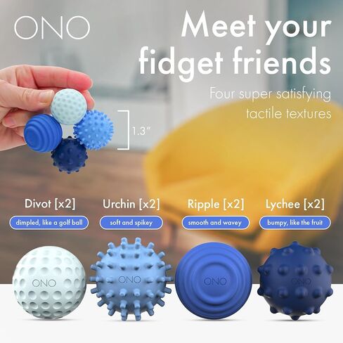 ONO Signets – Silicone Magnetic Balls with Textured Dimples, Bumps, and Waves | Fun to Play with Fidget Toy for Adults | Help Relieve Stress, Anxiety, Tension | Promotes Focus, Clarity (Teal) in Kuwait