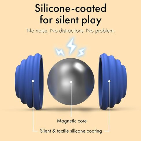 ONO Signets – Silicone Magnetic Balls with Textured Dimples, Bumps, and Waves | Fun to Play with Fidget Toy for Adults | Help Relieve Stress, Anxiety, Tension | Promotes Focus, Clarity (Teal) in Kuwait