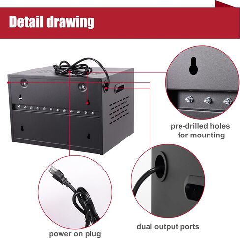 16 Device Charging Station for Laptops/Tablets/iPads/Chromebooks,16 Bay Wall-Mount Lockable Charging Cabinet with Cable Management & Power Organization, Laptop & Tablet Storage Cart in Saudi Arabia