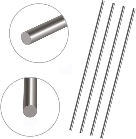 10 PCS 304 قضبان مستديرة من الفولاذ المقاوم للصدأ ، 4 مم × 300 ملم قضبان رمح صلبة المخرطة قضيب مستدير in Kuwait