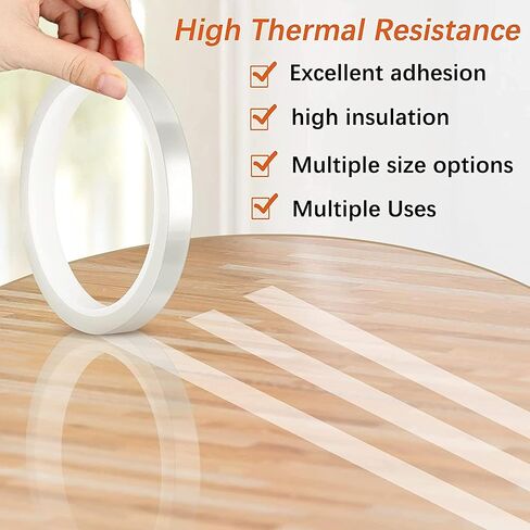GUMMMY Clear Heat Tape for Heat Press Heat Transfer Tape Sublimation Heat Resistant Tape for Electronics Printing DIY Crafts (Color : 33M, Size : 15mm) in Kuwait