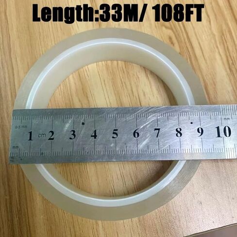 GUMMMY Clear Heat Tape for Heat Press Heat Transfer Tape Sublimation Heat Resistant Tape for Electronics Printing DIY Crafts (Color : 33M, Size : 15mm) in Kuwait