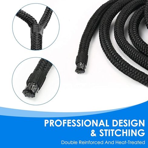 صنعت أمارين 5/8 "× 20 'خطوط الرصيف ، 4pcs خطوط رصيف القوارب ، 15" خطوط قارب عيينة مزدوجة مع حدوث حلقة 1540 رطلا حمولة العمل ، حبال نايلون مع قوة 7700 رطل للقارب ، الأسود in Saudi Arabia