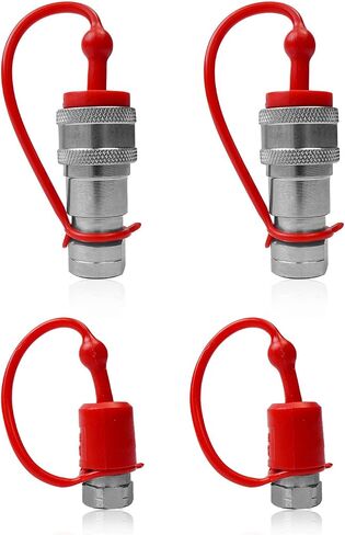 مقرنة هيدروليكية 1/4 "NPT ISO 7241-B مع أغطية الغبار ، مقرنات توصيل سريعة هيدروليكية/توصيلات 1/4" حجم الجسم + 1/4 " in Saudi Arabia