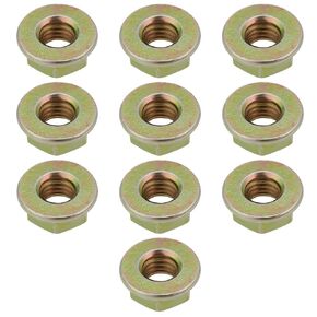 100pcs M8 X 1.25 Thread Metric 8 Grade H.T Yellow Zinc Plated Flange Nuts DIN6923, Non-Serrated Flange Hex Flanged Locknuts for Bolts Screws in Saudi Arabia