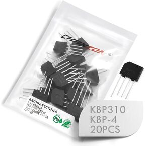 (Pack of 20 Pieces) Chanzon KBP310 Bridge Rectifier Diode 3A 1000V KBP-4 (SIP-4) Single Phase, Full Wave 3 Amp 1000 Volt Electronic Silicon Diodes in Saudi Arabia