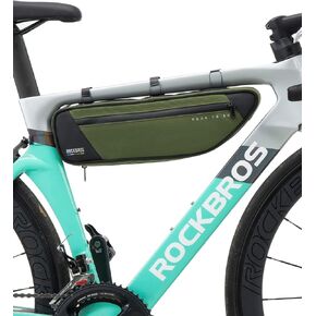 ROCKBROS Bike Frame Bag Bike Bag， 2L Waterproof Bike Top Tube Bag， Road to Sky Series Bike Bag Fits Mountain/Road Bikes，Black in Kuwait