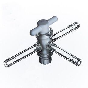 3 Ways Borosilicate Glass Vacuum Adapter with 10mm Barbed Connections and PTFE Stopcock for Laboratory Use in Saudi Arabia