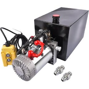 12V DC Single Acting Hydraulic Pump – 3.75 Gallon (15 Quart) Steel Hydraulic Power Unit for Dump Trailer, Dump Truck & Industrial Use Mixizap in Kuwait