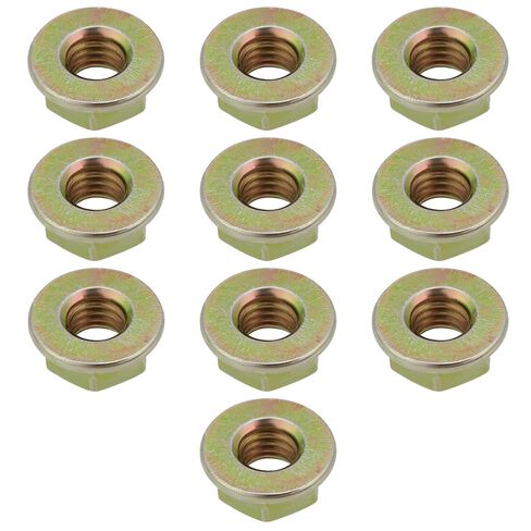 100pcs M8 x 1.25 متر خيط 8 درجة H. أصفر الزنك مطلي بالزنك المكسرات DIN6923 ، قفل حافل غير مرسوم من مسامير البراغي in Saudi Arabia