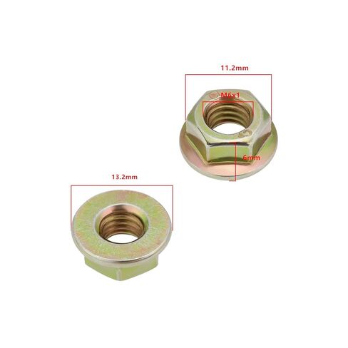 100pcs M8 x 1.25 متر خيط 8 درجة H. أصفر الزنك مطلي بالزنك المكسرات DIN6923 ، قفل حافل غير مرسوم من مسامير البراغي in Saudi Arabia